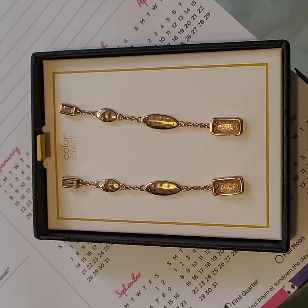 Tokyo Lights Rose Gold Station Earrings